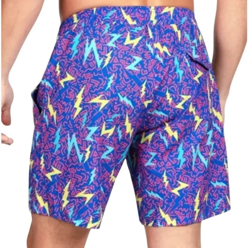 Tipsy Elves Grease Lightning Stretch Swim Trunks, 7.5
